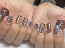 ブルー×ブラウン艶マグネット