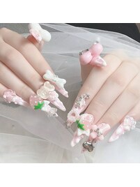 フィルイン　ピンクネイル