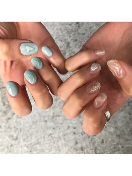 ラウンジ渋谷 本店(RounGe SHIBUYA)/【ジェルネイル】シンプル/春