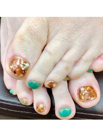 べっ甲フットネイル