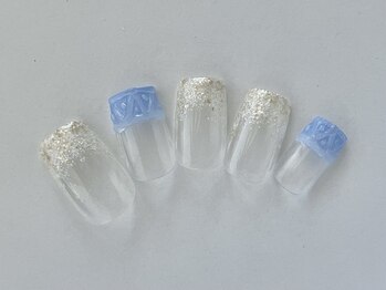 ヴィエント ネイル アイラッシュ サロン(Viento Nail Eyelash Salon)/クリアスクエアグラデ初回￥6800