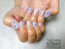 紫陽花ネイル