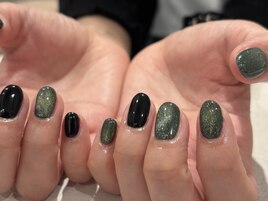 カーキマグネットネイル