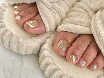 リンボンネイル(Rinbon nail)/フット持ち込みアート6本以上