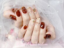 エンジェルネイルサロン(Angel nail salon)/べっ甲XミラーXハートXチェック
