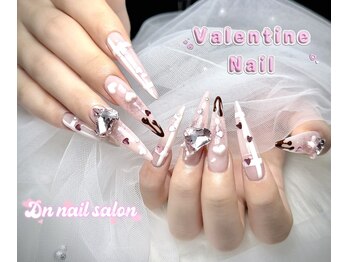 バレンタインネイルです