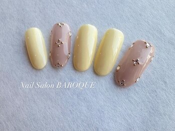 ネイルサロン バロック(Nail Salon BAROQUE)の写真/新生活応援☆ニュアンスネイルや季節のアート、ワンホンや韓国ネイル等デザイン豊富★仕事帰りにもOK22時迄