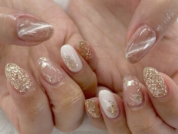 【山崎】お花ネイル