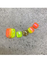 プライズアイリス アイラッシュ 池袋東口店(prize Iris eyelash)/夏ネイル　フットワンカラー