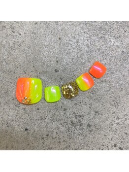 プライズアイリス アイラッシュ 池袋東口店(prize Iris eyelash)/夏ネイル　フットワンカラー