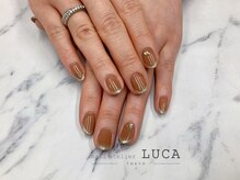 ネイルアトリエルカ(nail atelier LUCA)/W-505 ブラウンオフィスネイル
