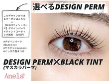 ＜デザインパーマ＋BLACKティント＞韓国発のBLACKティントコーティング仕上げならツヤツヤまつげが可愛い！