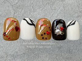 ハート×チョコネイル