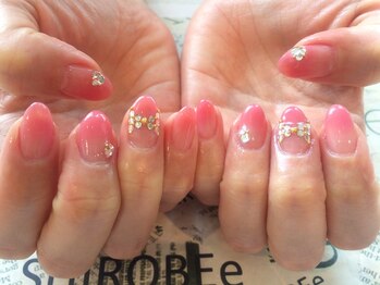 トータルサロン 白べぇーっ プラス/リボン*ピンクグラデ