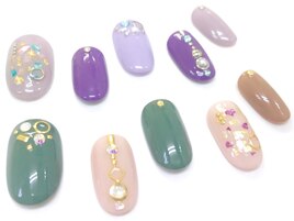 ワンカラー+ストーン