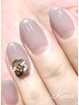ケイネイル(Knail)&nbsp;シンプルなグラデーション×ビジュー♪キラキラ上品ネイルです!