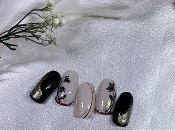 モグネイル(Mogunail)/NEW！成人式ネイル　振袖ネイル