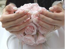 ネイルサロンミキ 横浜(MIKI)/ブライダルネイル手描き桜3D花