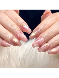 ニュアンス桃デザイン