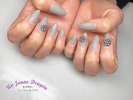 【自爪ネイル】マットフラワー