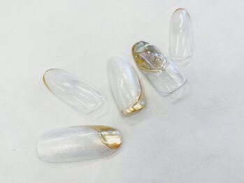 グラマーネイル(Glamor nail)/ニュアンス×ゴールド