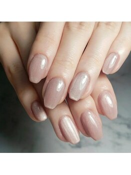 メオネイル(MEO NAIL)/ヌードベージュパールネイル
