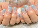 水玉マグネットネイル
