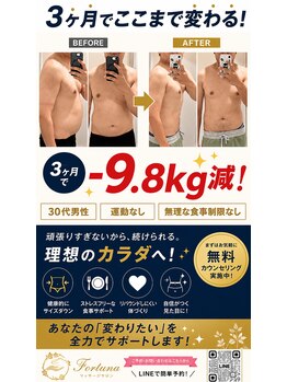 フォルトゥナサロンの写真/運動なしでここまで痩せる！！夏までに痩せたい方必見◎産後太りも◎