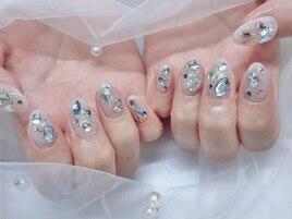 宝石ネイル＊