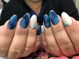 スカルプ・タイダイ・ブルー