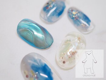 オトナネイル(otona nail)/でこぼこネイル×ミラーネイル