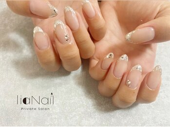 リアネイル(liaNail)/ガラスフレンチ☆