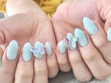 ティーエス ネイル ガーデン(T.S Nail Garden)/蝶々パーツワンカラー