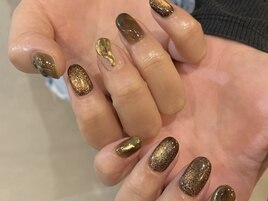 【hikari.f】ゴールドミラー
