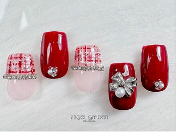 エンジェルガーデンネイル 池袋店(Angelgarden nail)/赤ツイートネイル