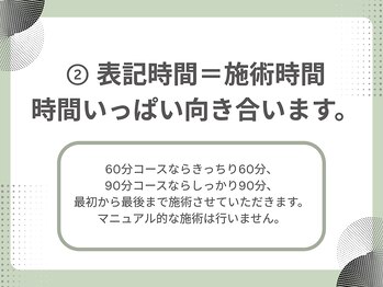 ウェルミナ鍼灸接骨院/2.表記時間＝施術時間