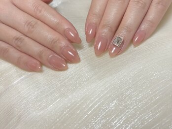 ビビネイル 松阪店(vivi.NAIL)/ワンカラー＋パーツ