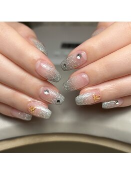 グラデーション/リボン/ストーン