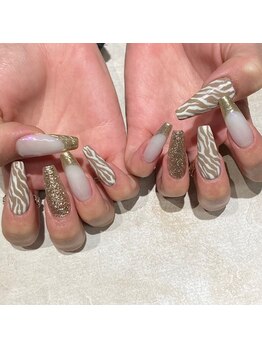 ラウンジ渋谷 本店(RounGe SHIBUYA)/【フレンチ】アニマルネイル