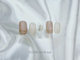 淡色マグネットネイル