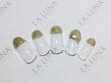 ラルナ ネイルアンドアイラッシュサロン(LA LUNA nail & eyelash salon)/～ラメストレートフレンチ～