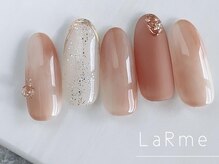 ラルム(LaRme)の雰囲気（【定額トレンド】とろける春オレンジ×上品ラメ）