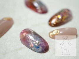大人ニュアンスフラワーネイル