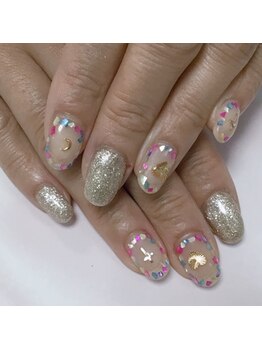 ネイルサロン ビューティーマジック 川口店/カラフルシェルネイル