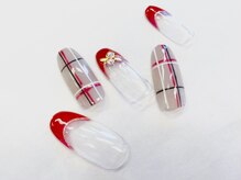 グラマーネイル(Glamor nail)/フレンチ×チェック