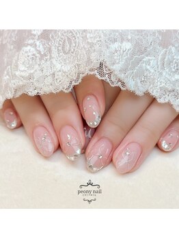 ピオニーネイル(peony nail)/ガラスフレンチ