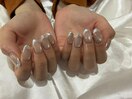 マグネットガラスフレンチネイル