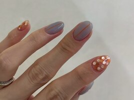 ホログラム オレンジ 水色