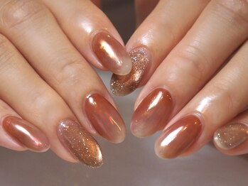 ミラー×マグネットネイル