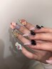 【HAND】ダックネイル/猫爪 付け放題　￥19980 ［長さだし］